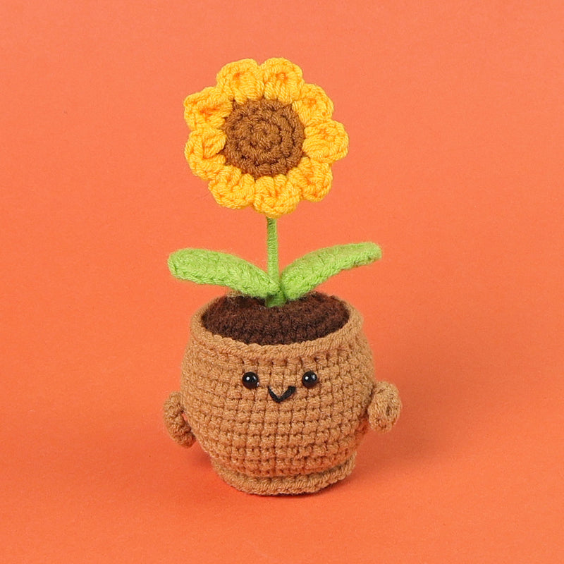C02 ADORNO FLORERO DE CROCHET DE 15 CM/ CJN 120 UNDS