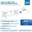 C01 MESA PLEGABLE COD: SJ-0047-150 CJN 1 UNID