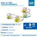 C01 TAZA DE CERAMICA COD: XL-1210 CJN POR 60 UNID