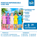 C01 PONCHO IMPERMEABLE DE PLASTICO COD: 066 CJN 120 UND