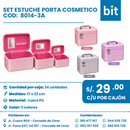 C01 SET ESTUCHE PORTA COSMETICO COD: 8014-3A CJN 24 SET