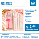 C01 SET SORBETE COD: 3751-3 CJN 100 UND