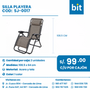 C01 SILLA PLAYERA COD: SJ-0017 CJN 2 UNID