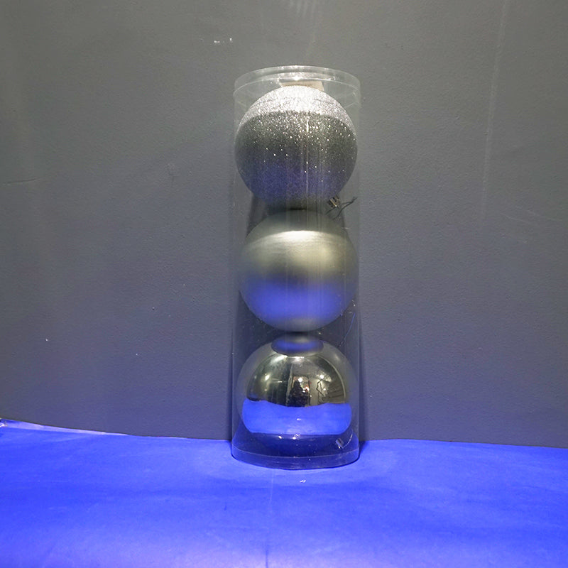 C03 12cm-SET DE 3 BOLAS - SILVER/ COD: 6279-2 - CJN 36 UNDS