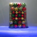 C03 SET DE 74 ADORNOS DE ARBOL- ROJO, DORADO Y VERDE / COD:6279-5 - CJN 8 UNDS