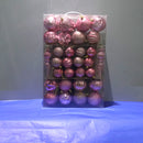 C03 SET DE 74 ADORNOS DE ARBOL- ROSE GOLD/ COD:6279-5 - CJN 8 UNDS