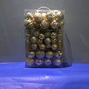 C03 SET DE 74 ADORNOS DE ARBOL-  GOLD/ COD:6279-5 - CJN 8 UNDS