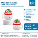 C01 TAZA DE CERAMICA COD: JM2025 ( 2025-003 )CJN 24 UNID