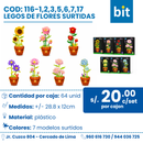 C01 COLECCIÓN DE LEGOS DE FLORES COD: 116-1,2,3,5,6,7,17