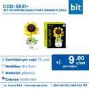 C02 ADORNO DE PLÁSTICO PARA EL HOGAR CON FLOR / COD: 6631- CJN 72 UNDS