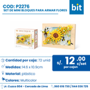 C02 ADORNO DE PLÁSTICO PARA EL HOGAR CON FLOR / COD: P2276 CJN 72 UNDS