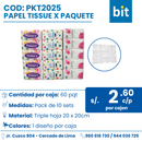 C02 PAPEL TISSUE POR PAQUETE DE 10 PZS / COD: PKT2025 CJN 60 PAQUETES