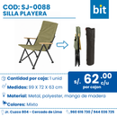 C01 SILLA PLAYERA COLOR VERDE COD: SJ-0088  CJN 1 UND