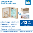 C01 PORTA FOTO COD: HW165 5*7 CM CJN 36 UND