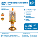 C02 VELAS NAVIDEÑAS DE ADORNO / COD:CHINABIT-XC001- CJN 24 UNDS