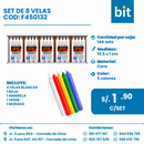 C03 SET DE VELAS / COD: F450132- CJN 144 UNIDADES