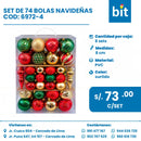 C01 SET BOLAS NAVIDEÑAS COD: 6972-4 CJN 8 SET
