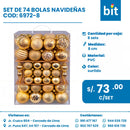C01 SET BOLAS NAVIDEÑAS COD: 6972-8 CJN 8 SET