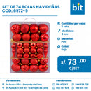 C01 SET BOLAS NAVIDEÑAS COD: 6972-9 CJN 8 SET