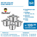 C01 SET DE OLLAS COD: HR148-9 CJN 2 SET