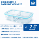 C01 TAPER DE VIDRIO CON DIVISIÓN COD: 36259-4 CJN 24 UND