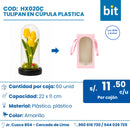 C01 ADORNO TULIPAN EN CUPULA PLASTICA COD: HX020C CJN 60 UNID RIMAC