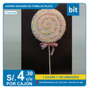 ADORNO NAVIDEÑO FORMA DE PALETA COD: XF186 - CJN X 120