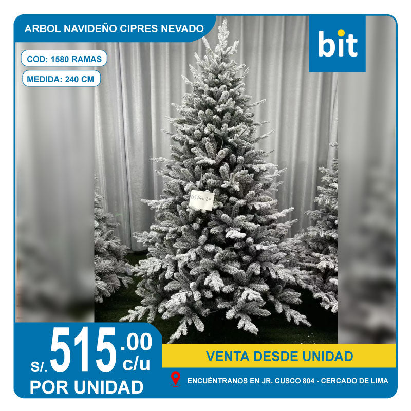 ARBOL NAVIDEÑO CIPRES NEVADO GS24020 240 CM COD: 1580 RAMAS