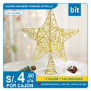 ADORNO NAVIDEÑO FORMA DE ESTRELLA PARA EL ARBOL COD: JT24-W060 - CJN 120 UND