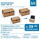 C01 SET DE CESTAS DE ALMACENAMIENTO COD: 140-19 CJN 12 SET