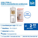 C01 PORTA ALGODON DE ACRILICO COD:17198-3 CJN 120 UND