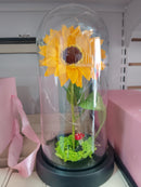 C01 ADORNO GIRASOL DE PLASTICO EN CUPULA COD: HX010-A CJN 60 UNID